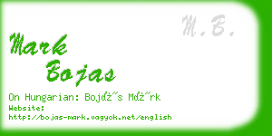 mark bojas business card